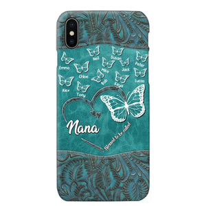 Personalized Butterflies Grandma Heart & Kid's Name Phonecase Printed QTDT1703