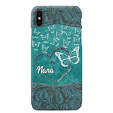 Personalized Butterflies Grandma Heart & Kid's Name Phonecase Printed QTDT1703