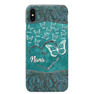 Personalized Butterflies Grandma Heart & Kid's Name Phonecase Printed QTDT1703