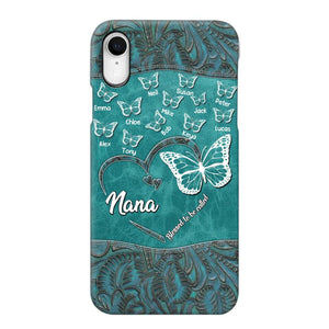 Personalized Butterflies Grandma Heart & Kid's Name Phonecase Printed QTDT1703