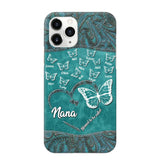 Personalized Butterflies Grandma Heart & Kid's Name Phonecase Printed QTDT1703