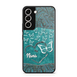 Personalized Butterflies Grandma Heart & Kid's Name Phonecase Printed QTDT1703