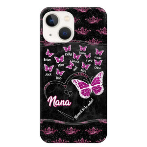 Personalized Butterflies Grandma Heart & Kid's Name Phonecase Printed QTDT1803