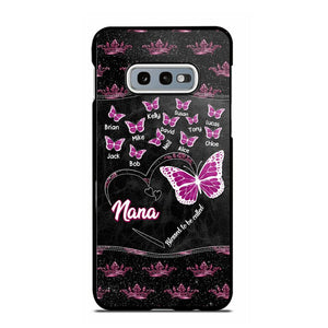 Personalized Butterflies Grandma Heart & Kid's Name Phonecase Printed QTDT1803