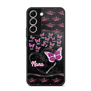 Personalized Butterflies Grandma Heart & Kid's Name Phonecase Printed QTDT1803