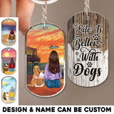 Personalized Life Is Better With Dogs Keychain PNHQ2003