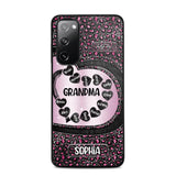 Personalized Grandma Nana Auntie Mom Heart & Kid's Name Phonecase Printed QTHQ2003