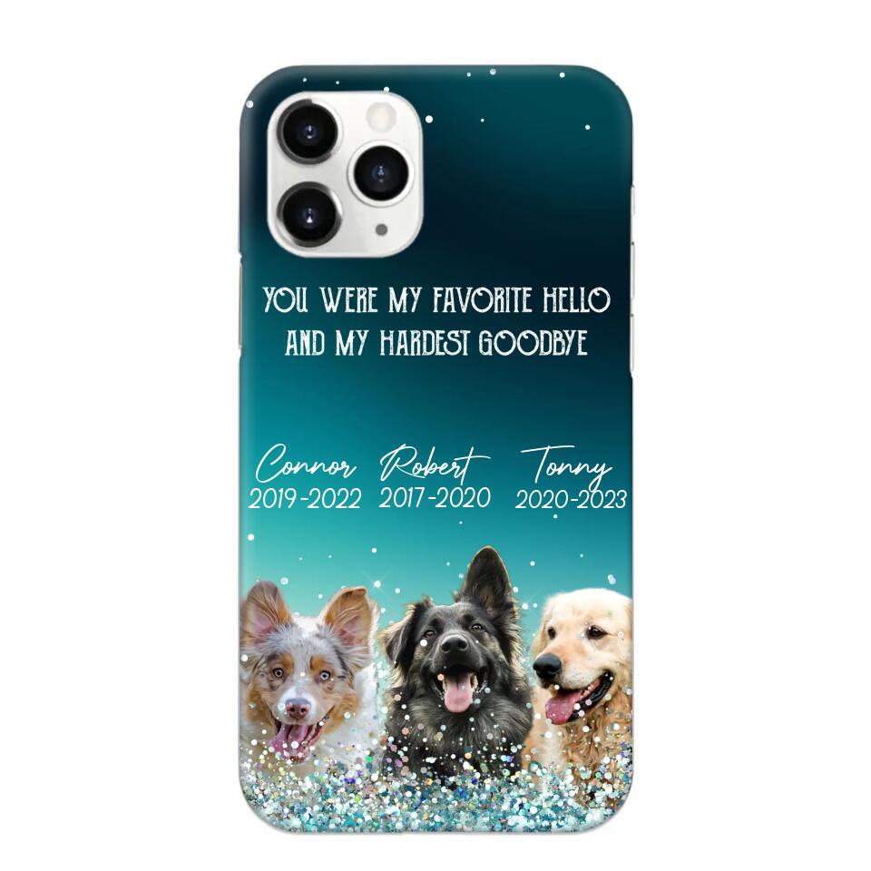 Personalized Upload Your Dog or Memorial Dog Photo You Were My Favorite  Phonecase Printed PNDT2003