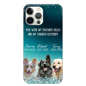 Personalized Upload Your Dog or Memorial Dog Photo You Were My Favorite  Phonecase Printed PNDT2003