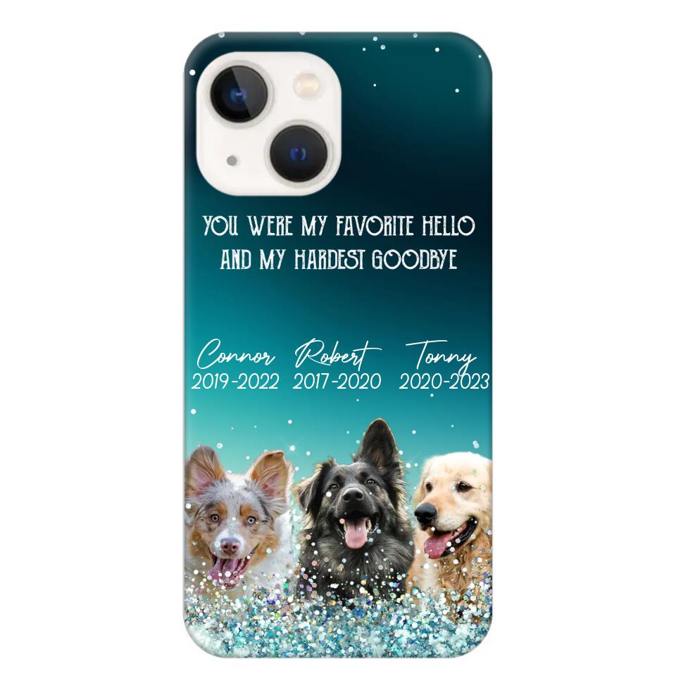 Personalized Upload Your Dog or Memorial Dog Photo You Were My Favorite  Phonecase Printed PNDT2003