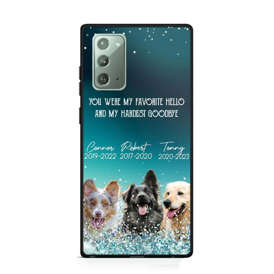 Personalized Upload Your Dog or Memorial Dog Photo You Were My Favorite  Phonecase Printed PNDT2003