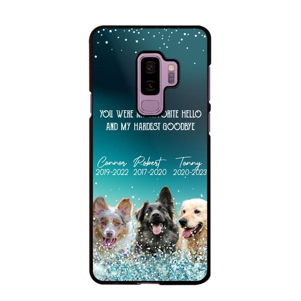 Personalized Upload Your Dog or Memorial Dog Photo You Were My Favorite  Phonecase Printed PNDT2003