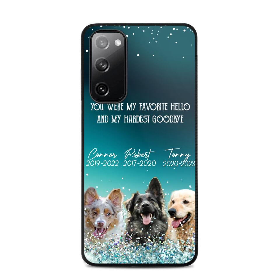 Personalized Upload Your Dog or Memorial Dog Photo You Were My Favorite  Phonecase Printed PNDT2003