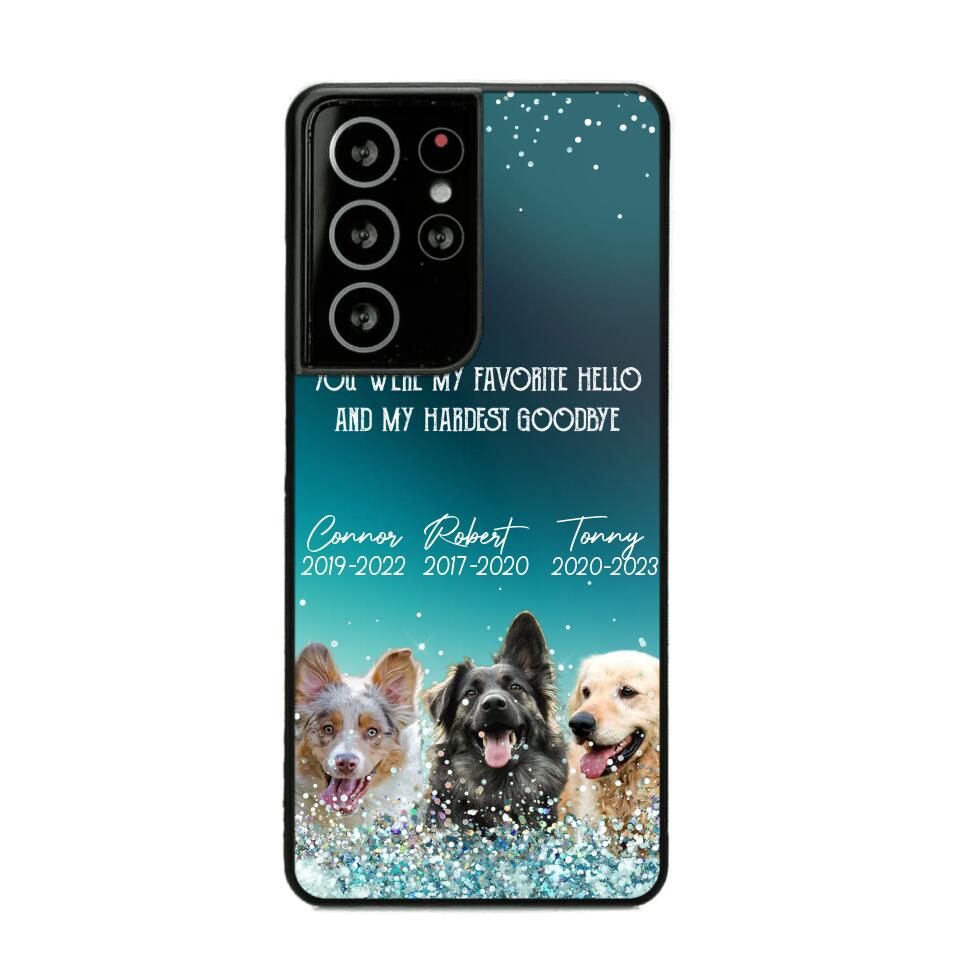 Personalized Upload Your Dog or Memorial Dog Photo You Were My Favorite  Phonecase Printed PNDT2003