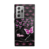 Personalized Butterflies Grandma Heart & Kid's Name Phonecase Printed QTDT1803