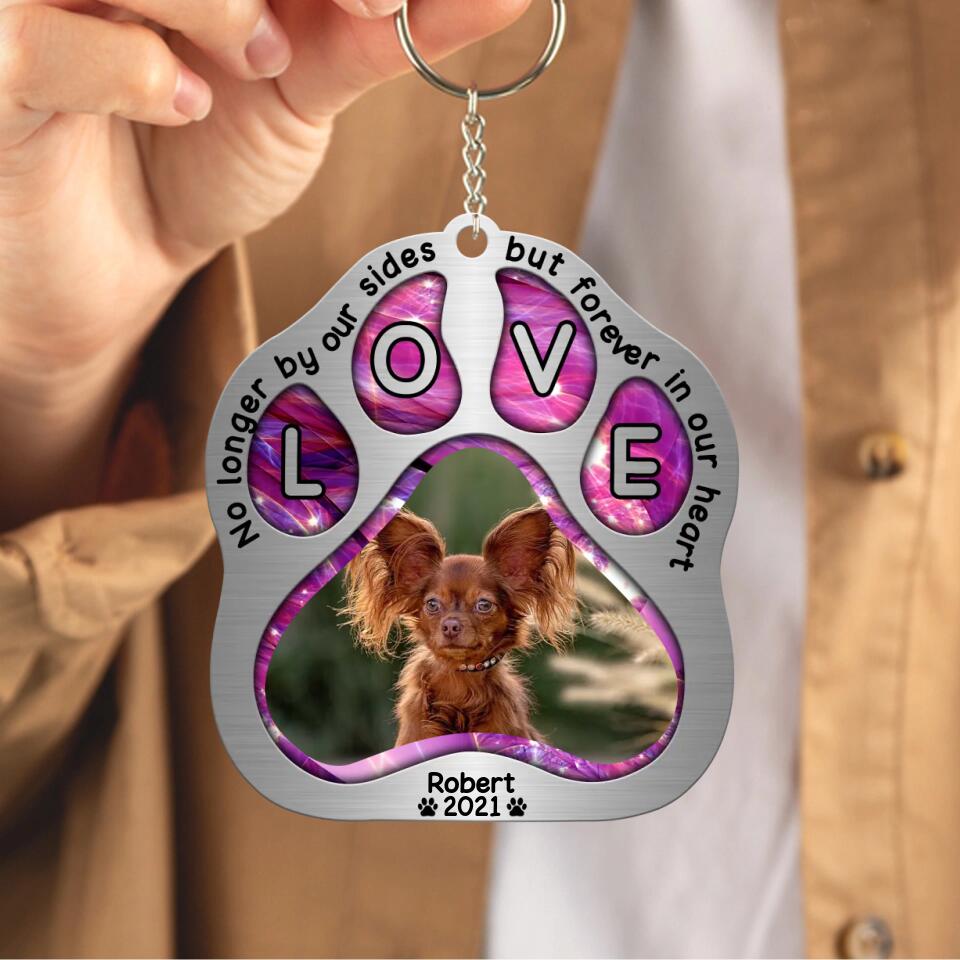 Personalized Upload Your Dog Photo Love No Longer By Sides Acrylic Keychain Printed QTDT2103