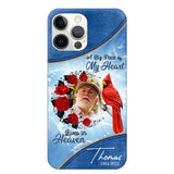 Personalized Upload Photo Memorial A Big Piece Of My Heart Lives in Heaven Phonecase Printed QTDT2103