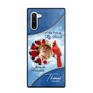 Personalized Upload Photo Memorial A Big Piece Of My Heart Lives in Heaven Phonecase Printed QTDT2103