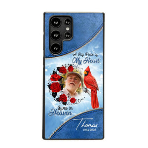 Personalized Upload Photo Memorial A Big Piece Of My Heart Lives in Heaven Phonecase Printed QTDT2103