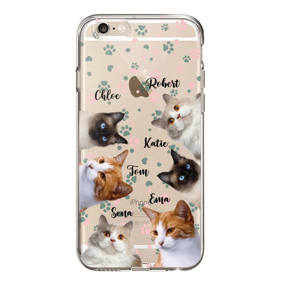 Personalized Upload Your Cat Photo Cat Lovers Silicon Phonecase 23MAR-DT22