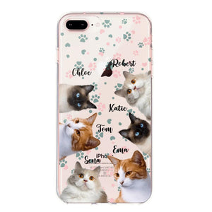 Personalized Upload Your Cat Photo Cat Lovers Silicon Phonecase 23MAR-DT22