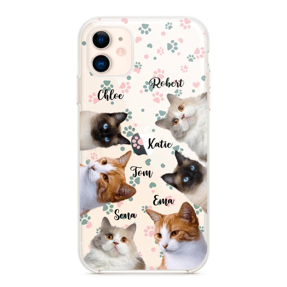 Personalized Upload Your Cat Photo Cat Lovers Silicon Phonecase 23MAR-DT22