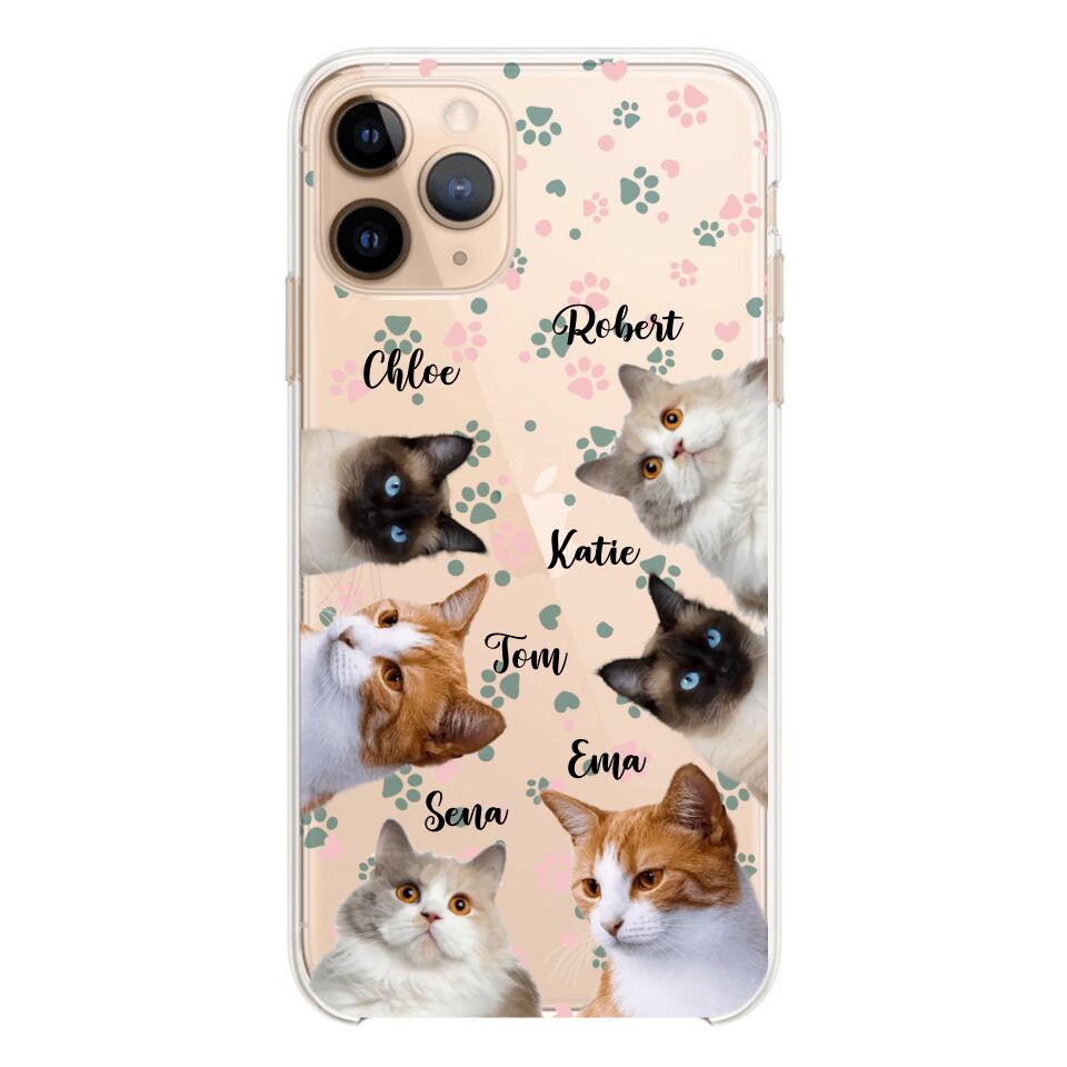 Personalized Upload Your Cat Photo Cat Lovers Silicon Phonecase 23MAR-DT22