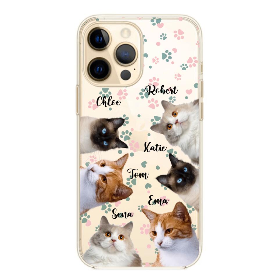 Personalized Upload Your Cat Photo Cat Lovers Silicon Phonecase 23MAR-DT22