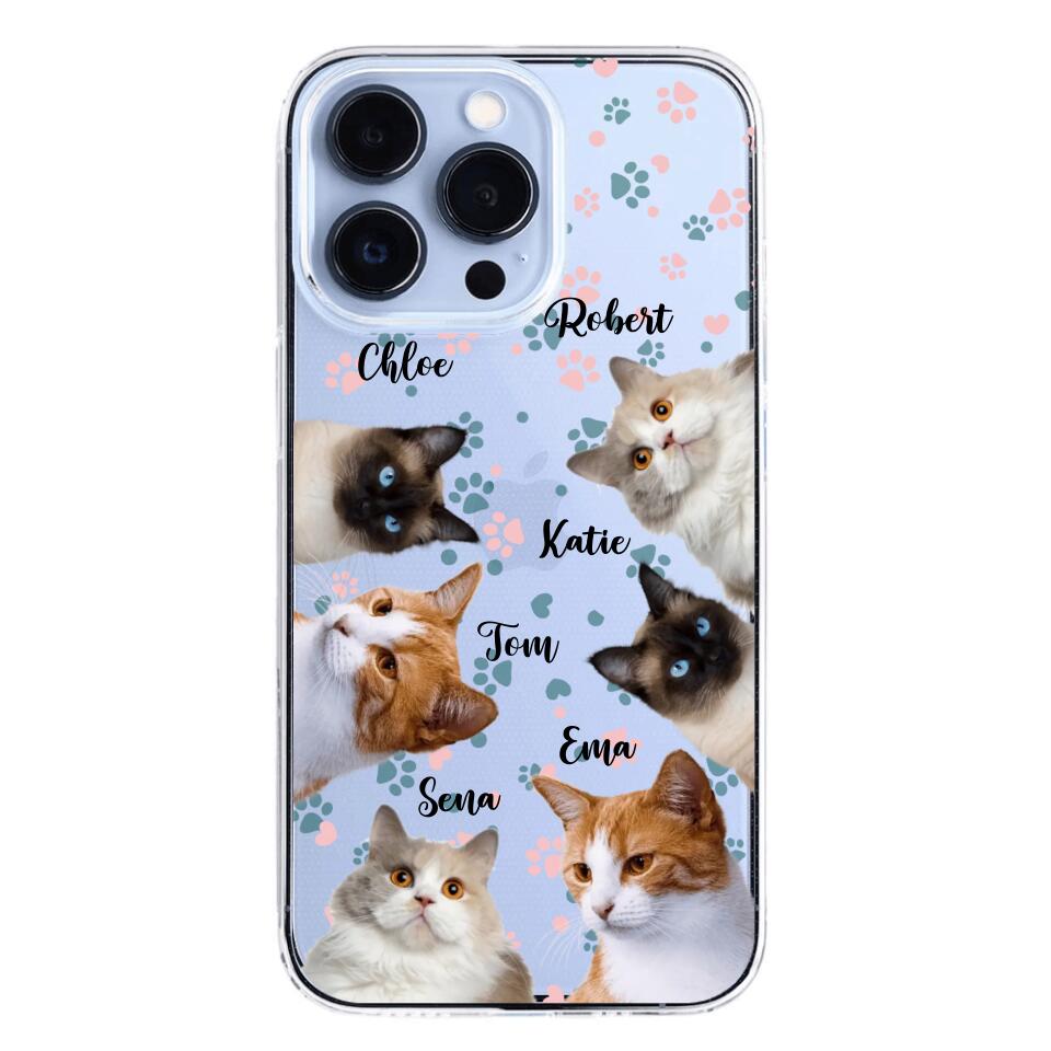 Personalized Upload Your Cat Photo Cat Lovers Silicon Phonecase 23MAR-DT22