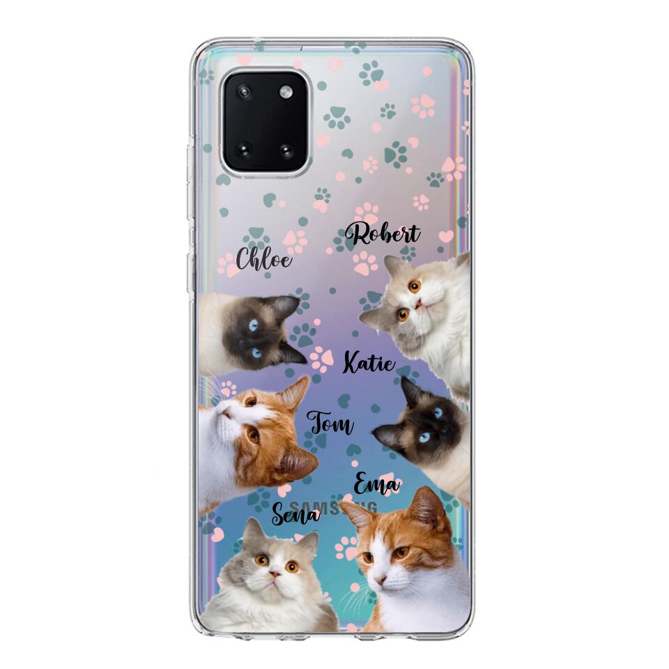 Personalized Upload Your Cat Photo Cat Lovers Silicon Phonecase 23MAR-DT22