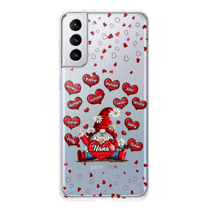 Personalized Grandma Nana Mom Aunt Kid Name Heart Hippie Silicon Phonecase QTDT2203