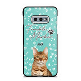 Personalized Upload Your Cat Photo Trouble Marker Cat Lovers Silicon Phonecase QTHQ2203