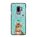 Personalized Upload Your Cat Photo Trouble Marker Cat Lovers Silicon Phonecase QTHQ2203