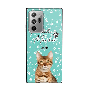 Personalized Upload Your Cat Photo Trouble Marker Cat Lovers Silicon Phonecase QTHQ2203