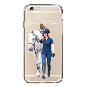 Personalized Upload Your Horse Riding Horse Lovers Silicon Phonecase 23MAR-HQ23