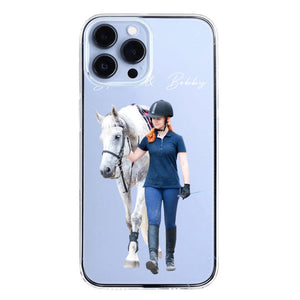 Personalized Upload Your Horse Riding Horse Lovers Silicon Phonecase 23MAR-HQ23