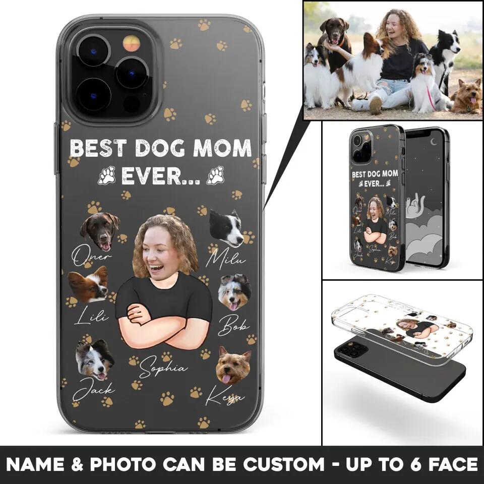 Personalized Upload Your Dog Photos Best Dog Mom Ever  Silicon Phonecase PNHQ2303