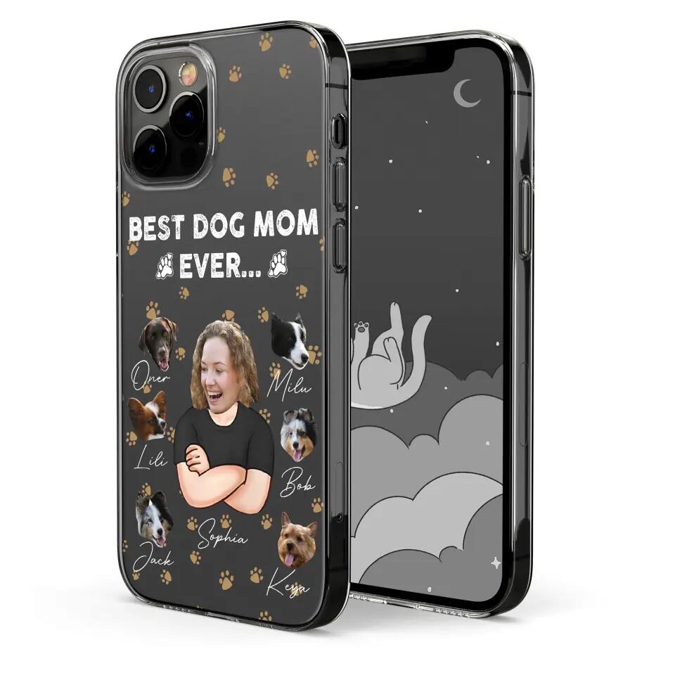 Personalized Upload Your Dog Photos Best Dog Mom Ever  Silicon Phonecase PNHQ2303