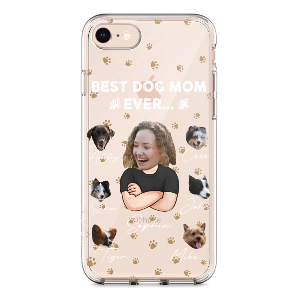 Personalized Upload Your Dog Photos Best Dog Mom Ever  Silicon Phonecase PNHQ2303