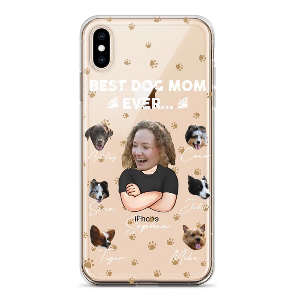 Personalized Upload Your Dog Photos Best Dog Mom Ever  Silicon Phonecase PNHQ2303