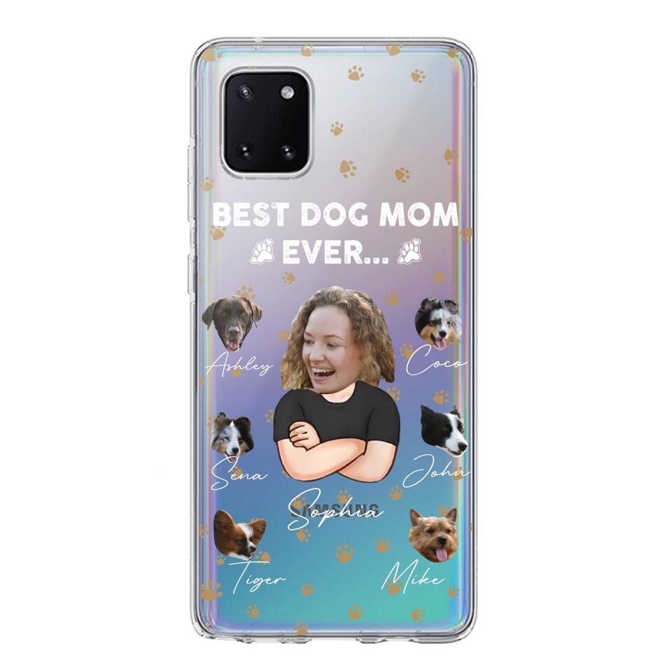 Personalized Upload Your Dog Photos Best Dog Mom Ever  Silicon Phonecase PNHQ2303