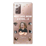 Personalized Upload Your Dog Photos Best Dog Mom Ever  Silicon Phonecase PNHQ2303