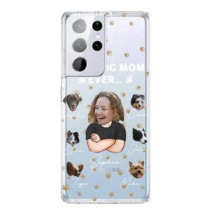 Personalized Upload Your Dog Photos Best Dog Mom Ever  Silicon Phonecase PNHQ2303