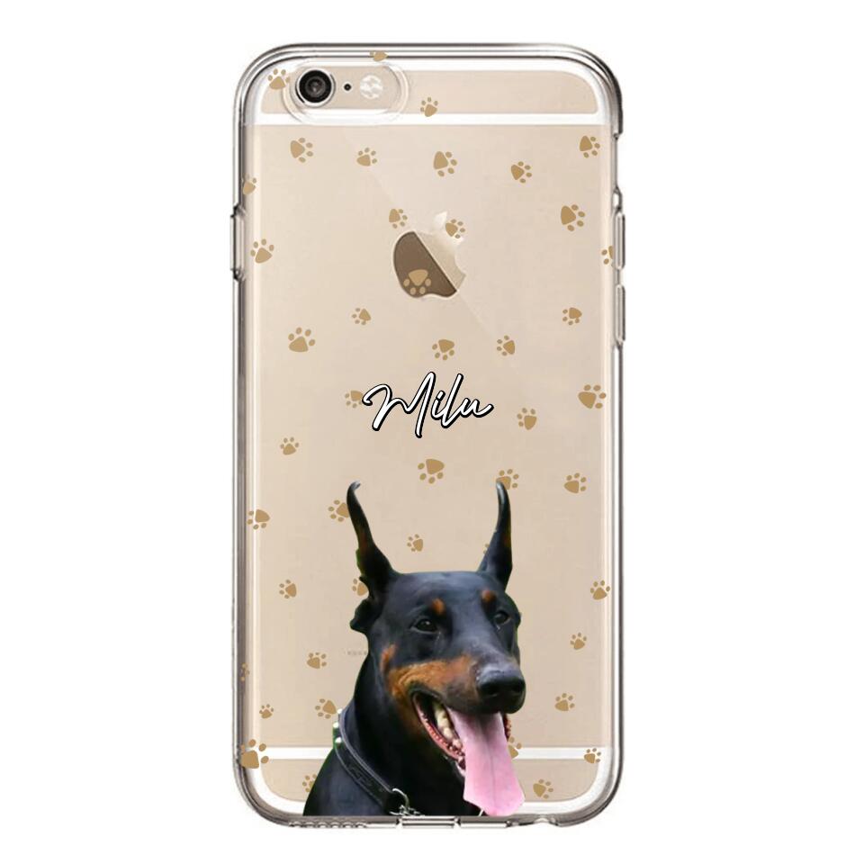 Personalized Upload Your Dog Photo Dog Lovers Silicon Phonecase 23MAR-DT23