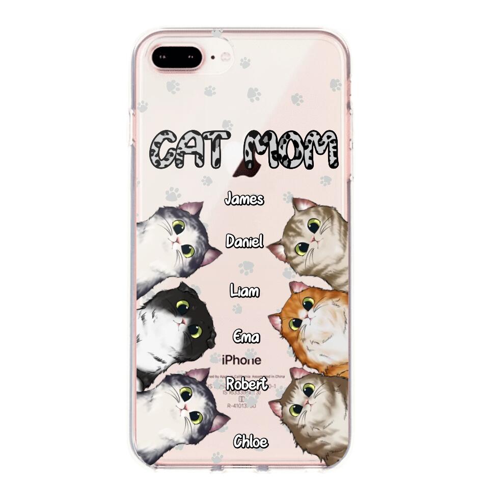 Personalized Cat Mom Paw Silicon Phonecase PNDT2303