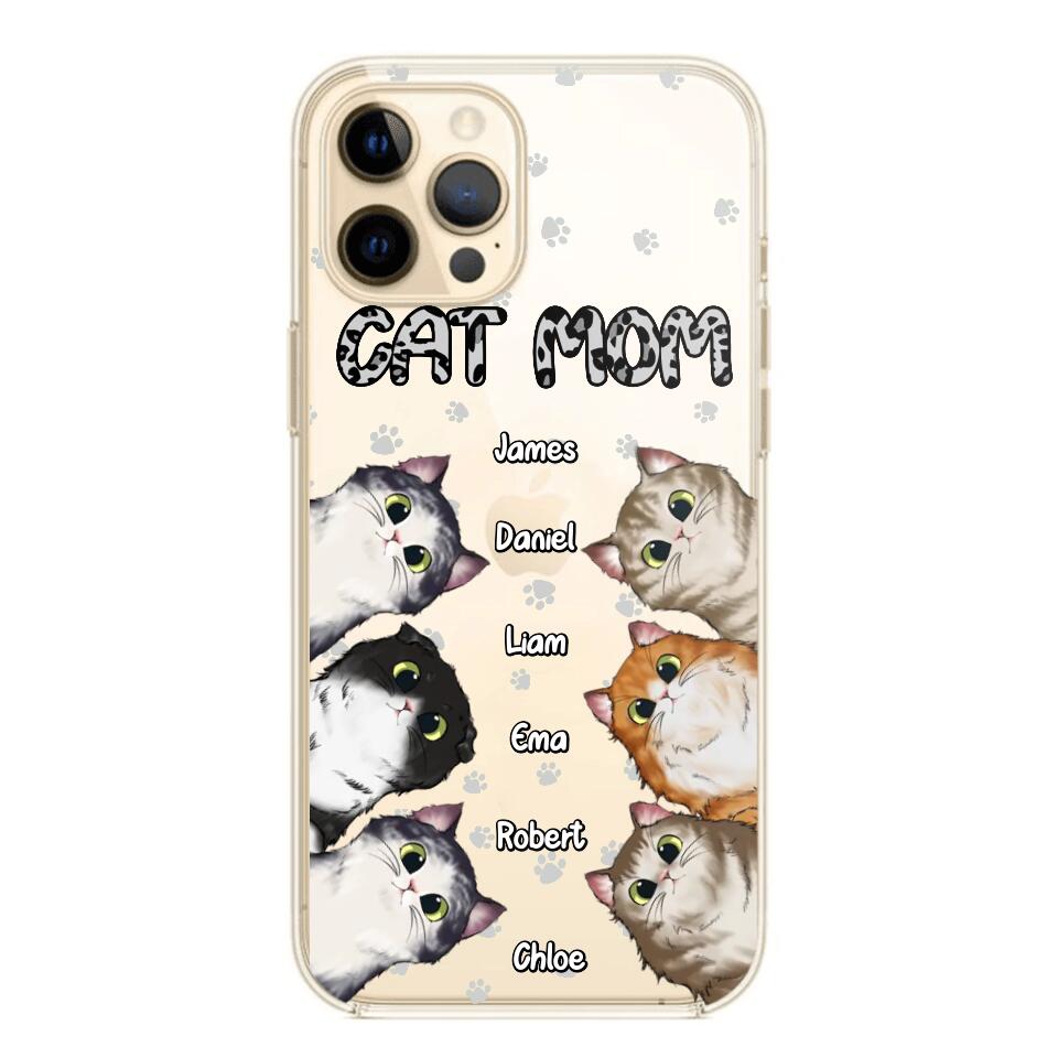 Personalized Cat Mom Paw Silicon Phonecase PNDT2303