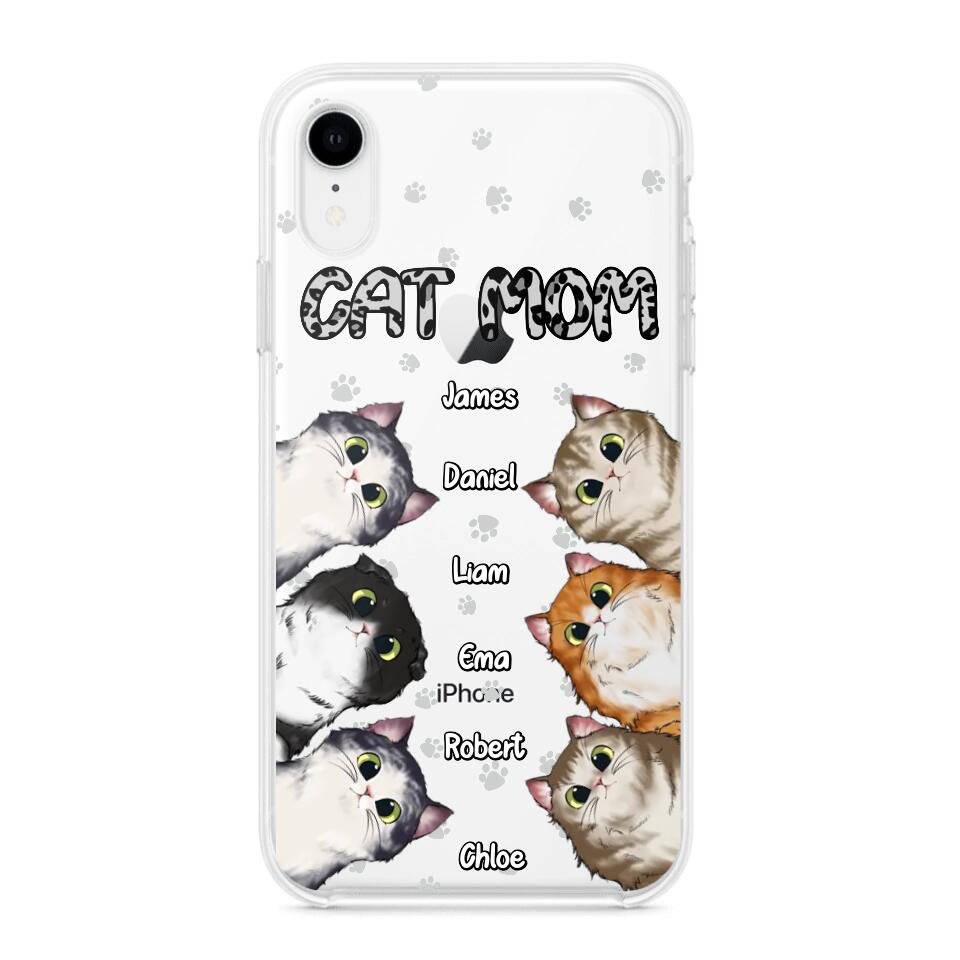 Personalized Cat Mom Paw Silicon Phonecase PNDT2303