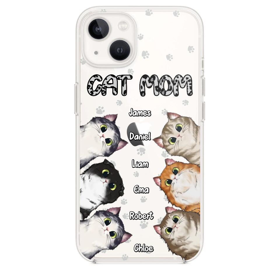 Personalized Cat Mom Paw Silicon Phonecase PNDT2303