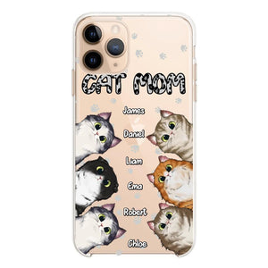 Personalized Cat Mom Paw Silicon Phonecase PNDT2303