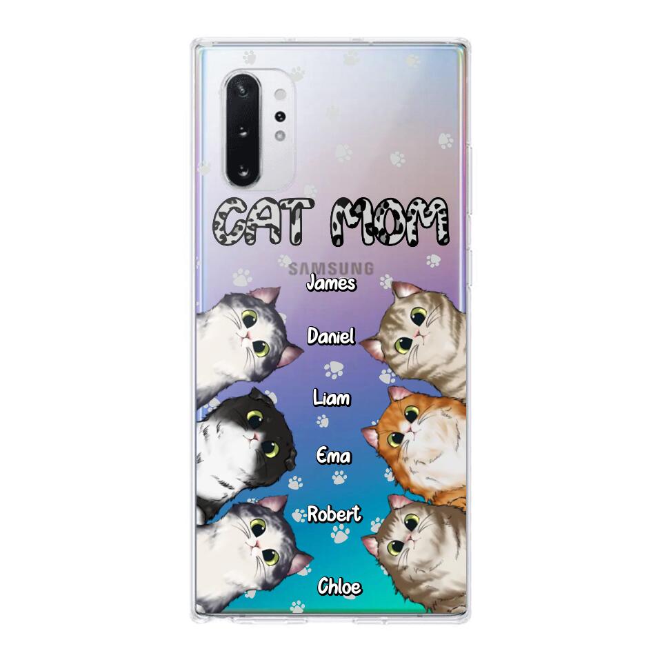 Personalized Cat Mom Paw Silicon Phonecase PNDT2303